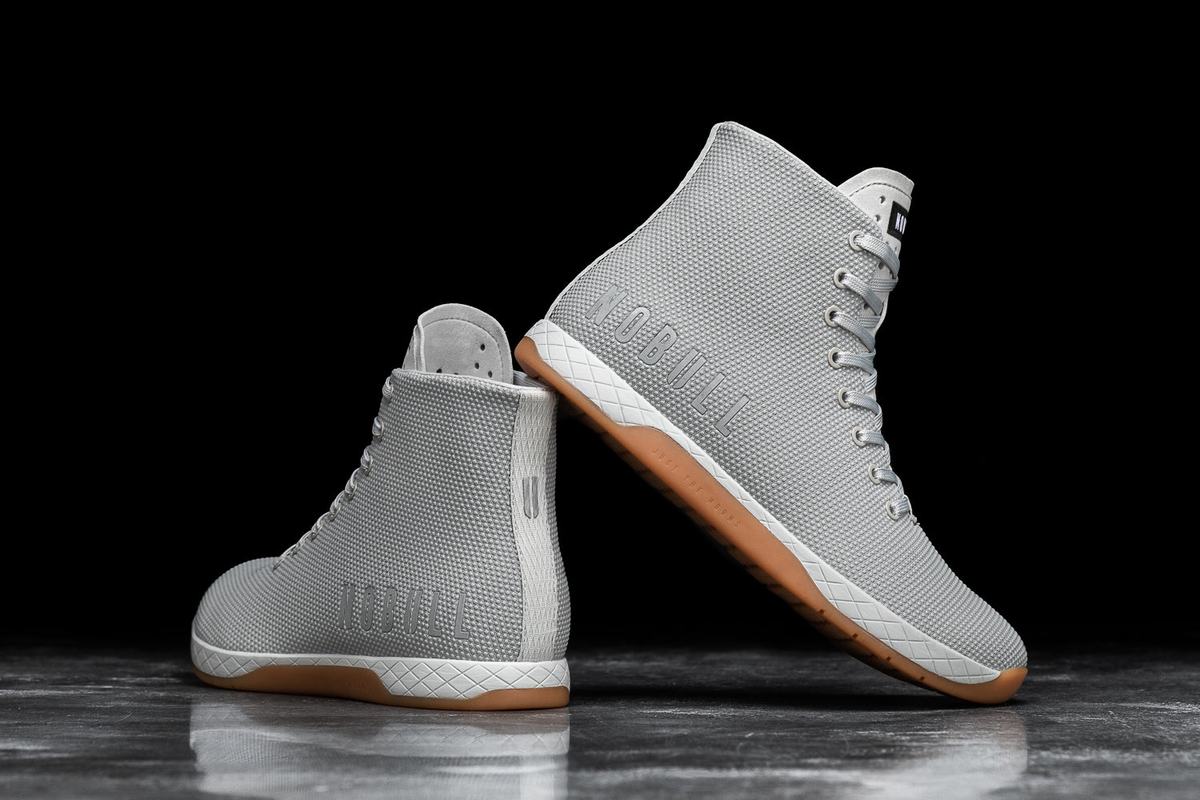 Nobull Superfabric High-Top Arctic Men's Trainers grey brown | Australia (MX8107)